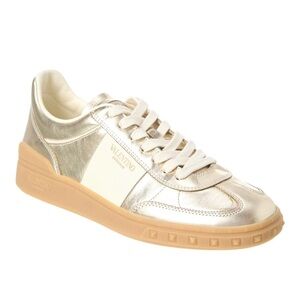 Like new Valentino Gold and Tan Sneakers